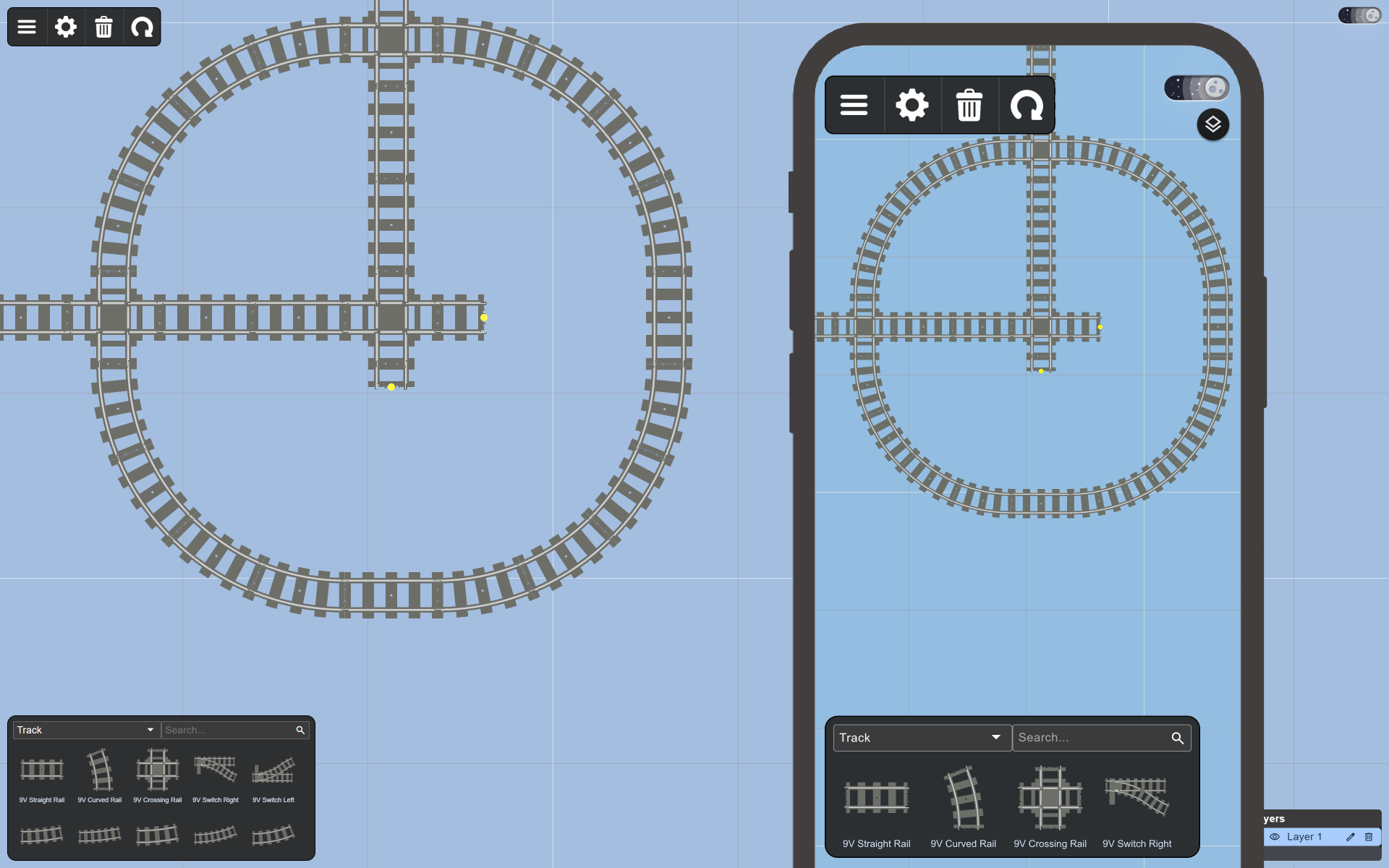 BrickLayouts app interface